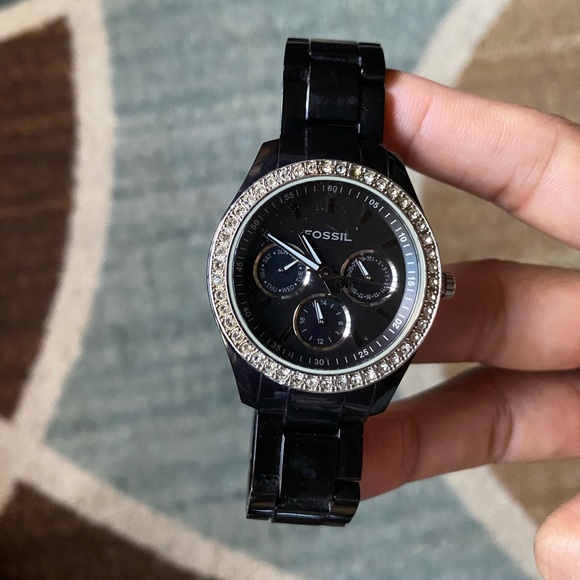 Fossil Watch Black Unisex - Picture 5 of 8